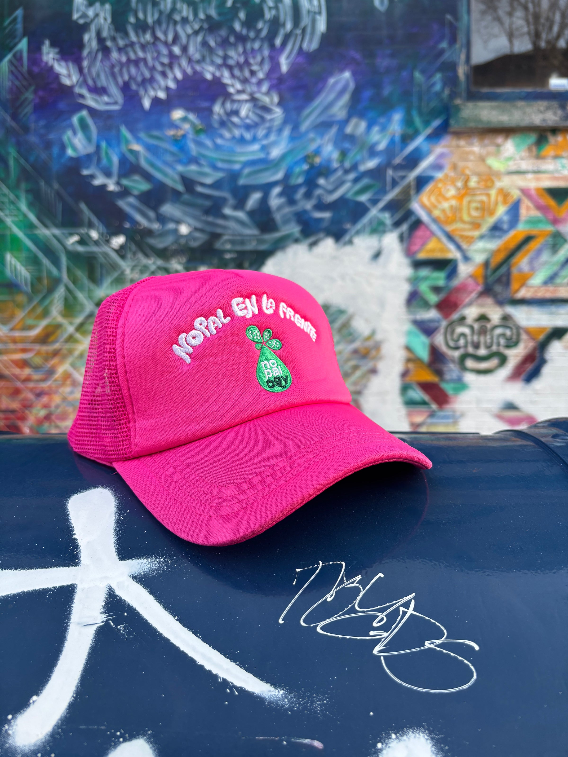 Nopal en la Frente Trucker Hat (Pink)