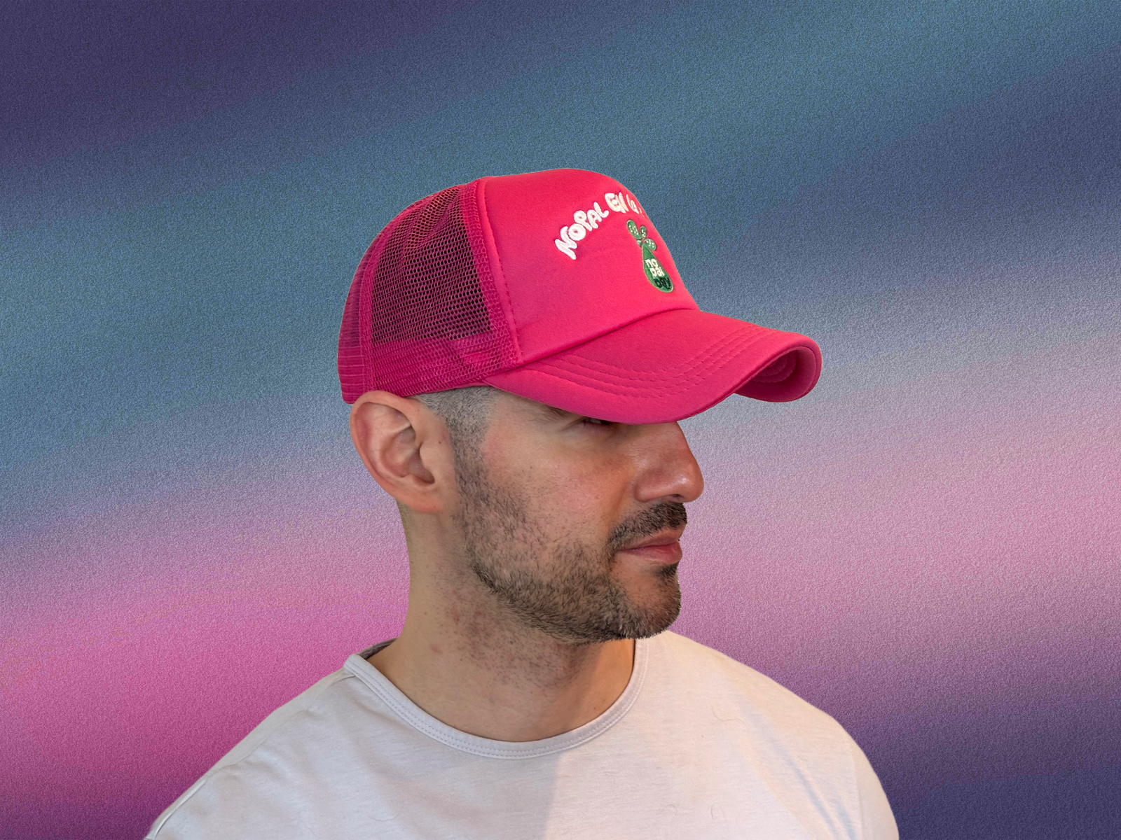 Nopal en la Frente Trucker Hat (Pink)